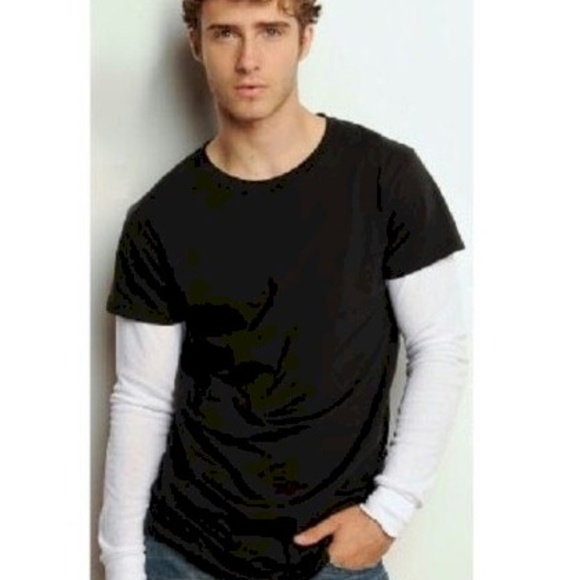 Mens 2 in 1 Navy w/White Sleeves Size Large NWT - Picture 2 of 3